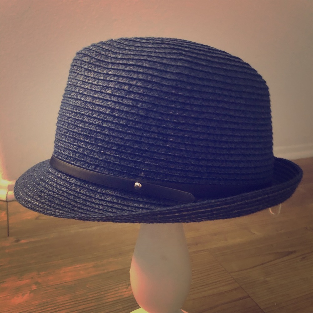 GOODFELLOW Fedora Hat Navy Blue L/XL